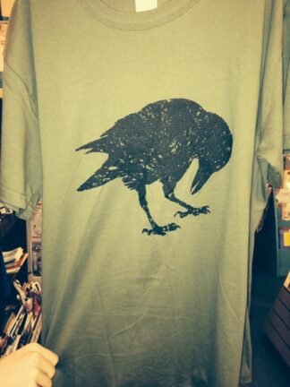 Crow T Shirt army green black oak